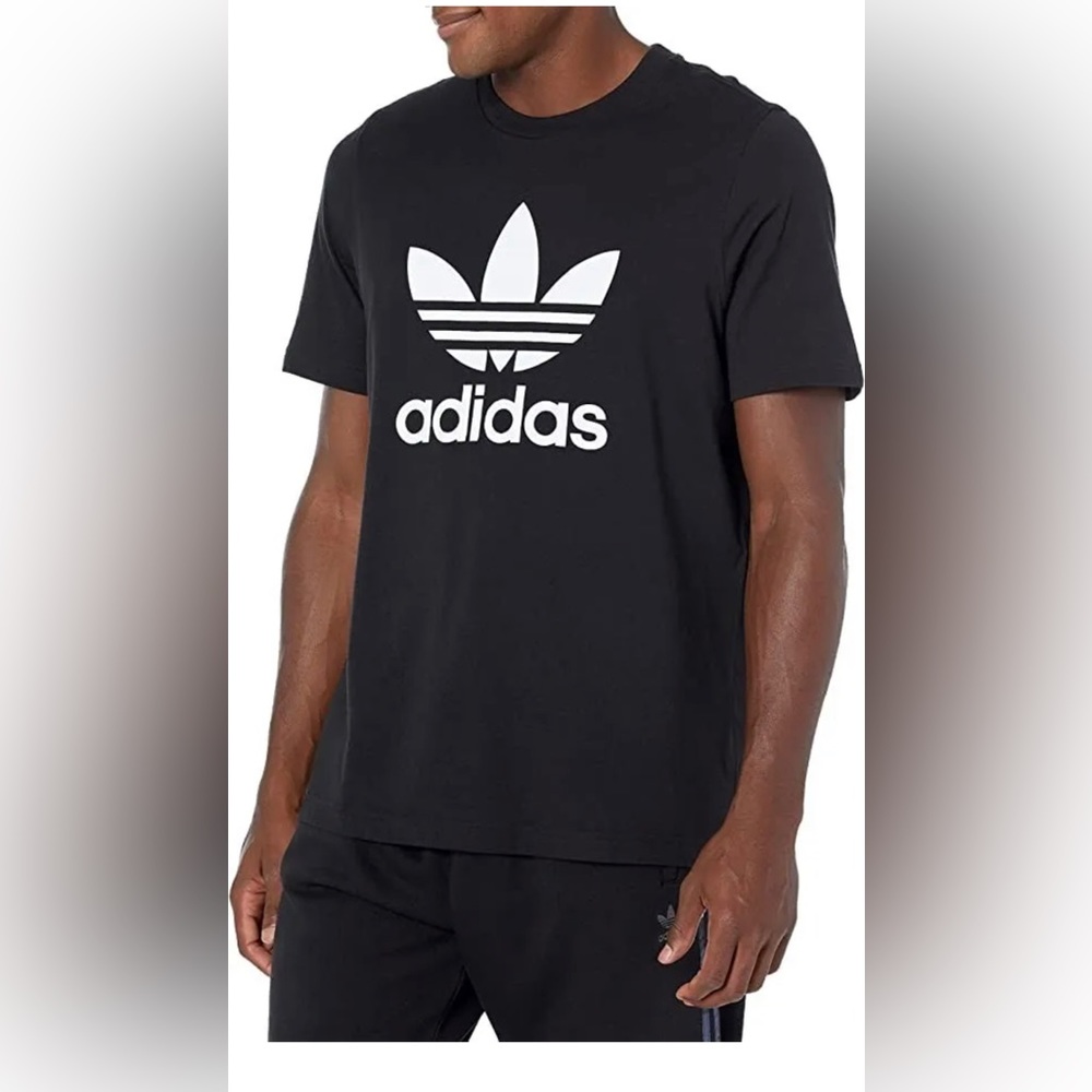 NEW ADIDAS ADICOLOR CLASSICS TREFOIL TEE Black MENS SIZE L/XL (H06642)